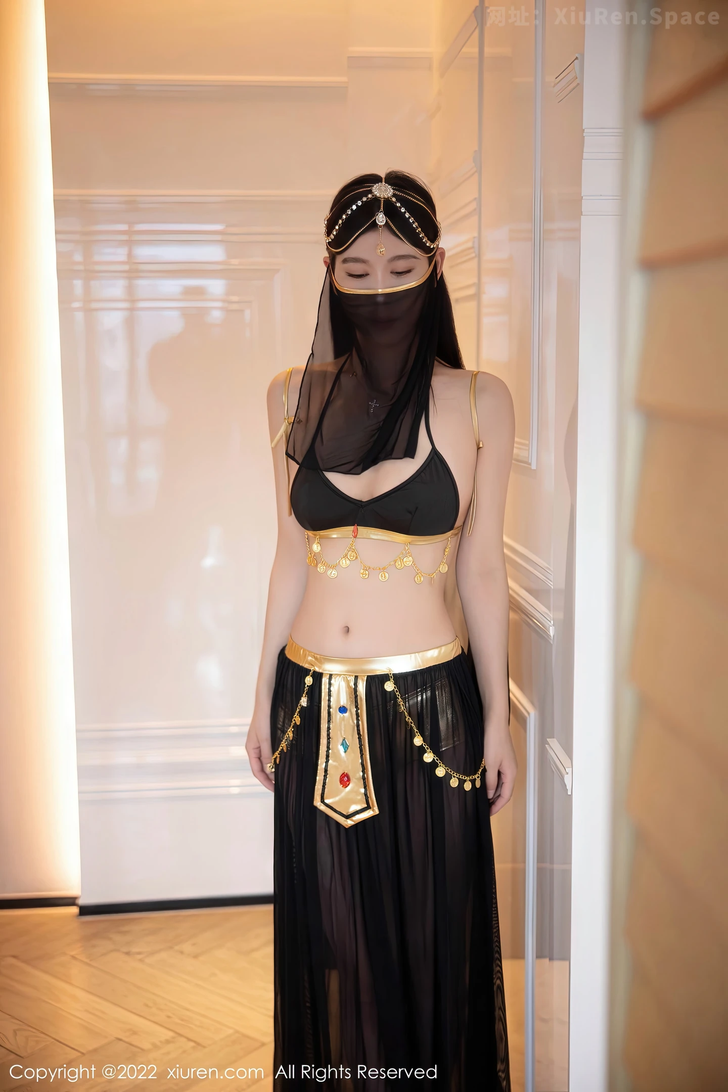 图片[2]-[XiuRen秀人网] VOL.5849 模特李雅柔西域风情主题黑色薄纱遮面露性感内衣迷人诱惑写真65P-秀人网官方网站